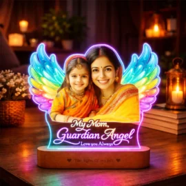 Mom, My Angel ? Personalized LED Photo Lamp for Mom