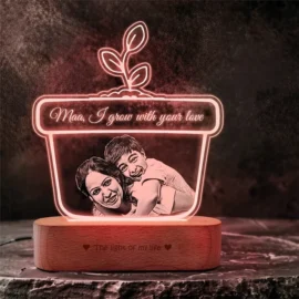 Maa, I Grow with Your Love ? Personalized Acrylic Lamp