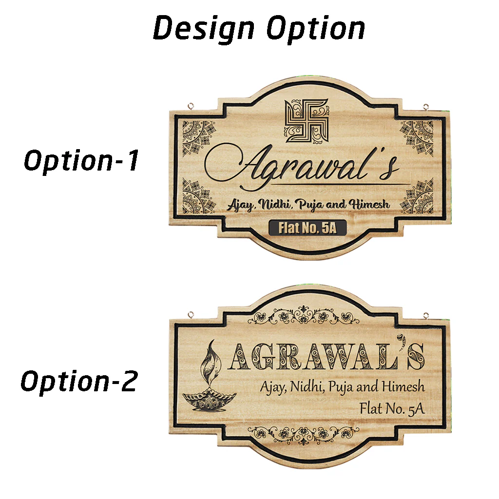 Personalized Family Name Plate for Home Entrance - Premium Wood - Image 4