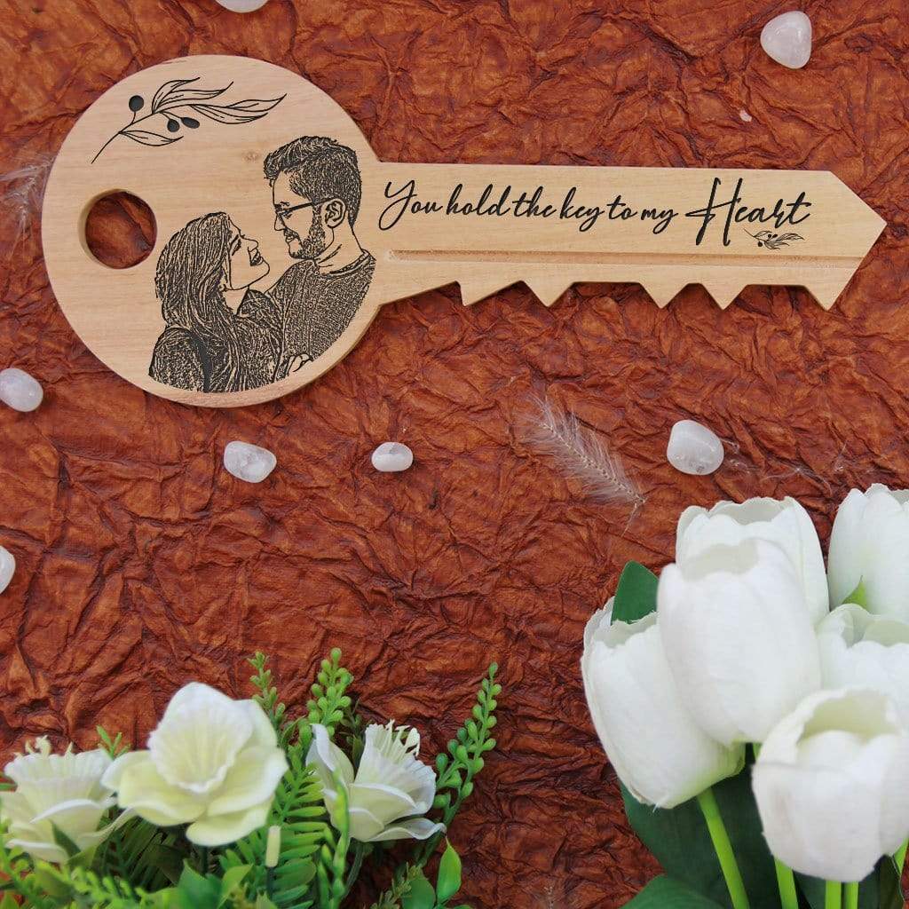 Handcrafted Family Nameplate and Key Organizer - Key Design - Image 5