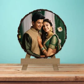 Custom UV Printed Wood Slice ? Personalized Full-Color Photo Portrait on Natural Wood